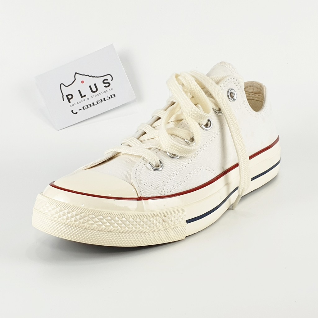 Giày thể thao sneaker 𝐂𝐎𝐍𝐕𝐄𝐑𝐒𝐄 - thân vải đế cao su đúc - cổ thấp đế 4cm - màu sắc trắng viền đỏ