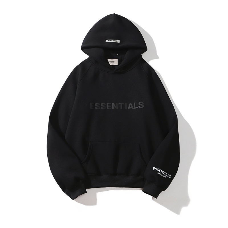 Áo hoodies tay dài in chữ ITEM FOG ESSENTIALS