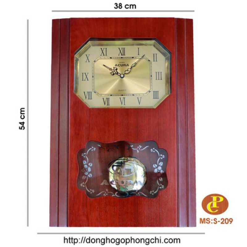 đồng hồ treo tường quả lắc S209