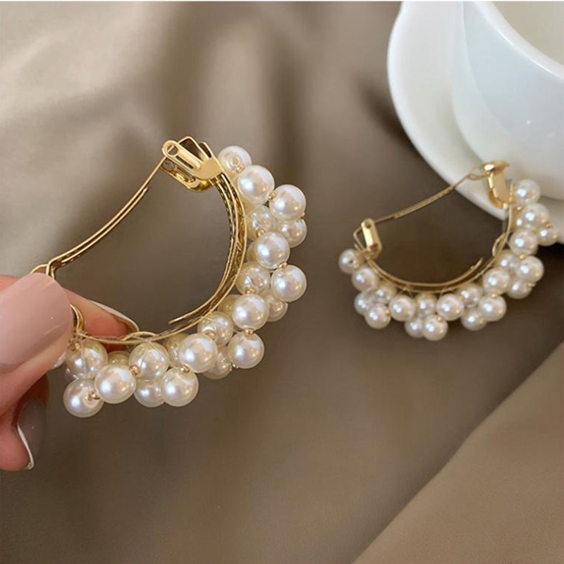 Kẹp tóc đuôi ngựa ngọc trai Hàn Quốc Phụ kiện tóc thời trang thanh lịch