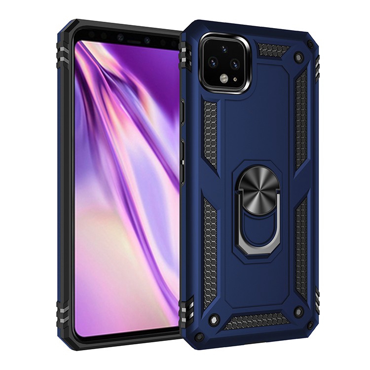 Ốp điện thoại giáp cứng có vòng đỡ từ tính gắn trên xe hơi cho Google Pixel 3a 3a XL 4 4XL