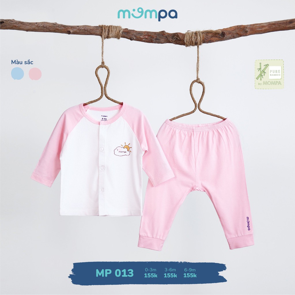 13MP Bộ sơ sinh cài giữa Mompa vải sợi tre