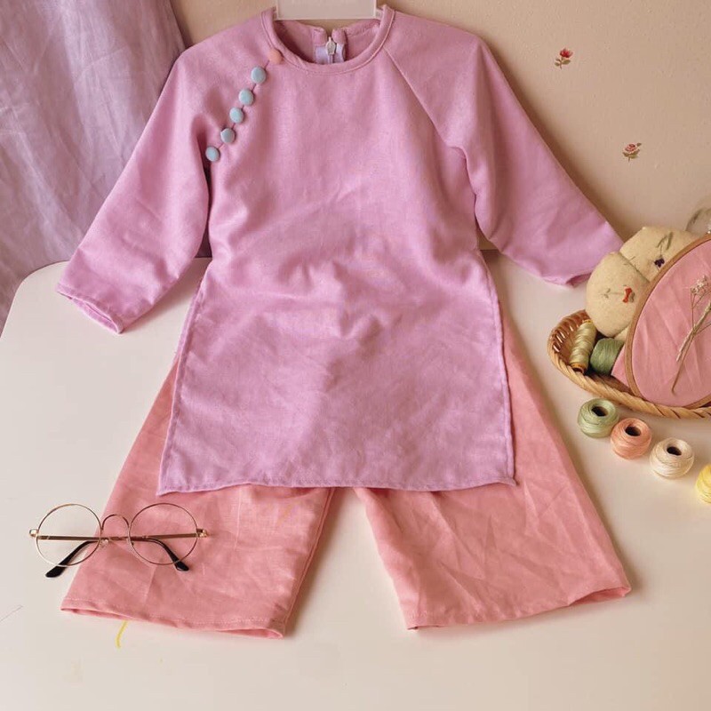 Áo dài tết cho mẹ và bé thiết kế