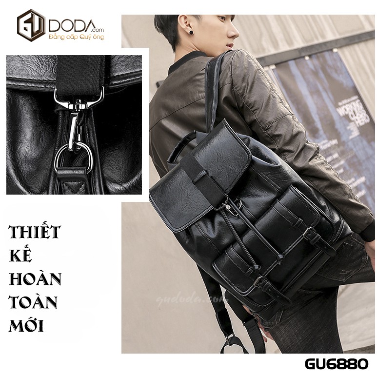 Balo Da Thời Trang Hàn Quốc GU6880 🍀Chất Da Cao Cấp Kiểu Dáng Hàn Quốc