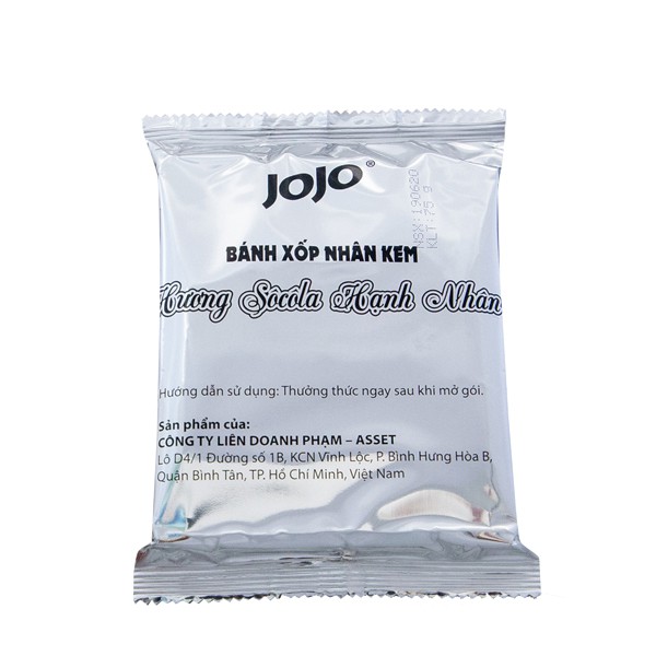 BÁNH XỐP ỐNG JOJO NHÂN SÔCÔLA HẠNH NHÂN 150G