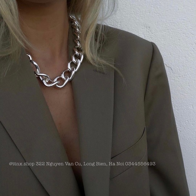 Vòng cổ bản to hàng cao cấp phong cách Hàn Quốc ⚡FREESHIP⚡