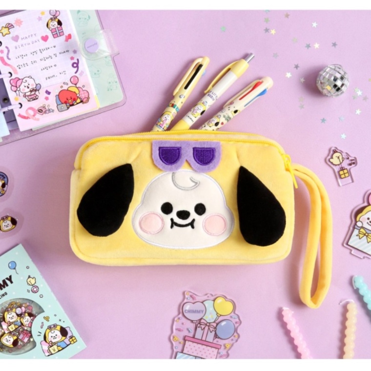 MONOPOLY X LINE FRIENDS BT21 BABY DOLL PEN POUCH  HỘP BÚT HÌNH BT21 BẢN PARTY