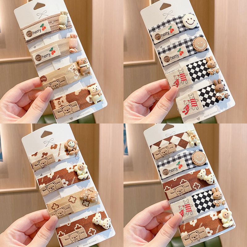 Kẹp tóc họa tiết hình gấu dễ thương cho bé gái