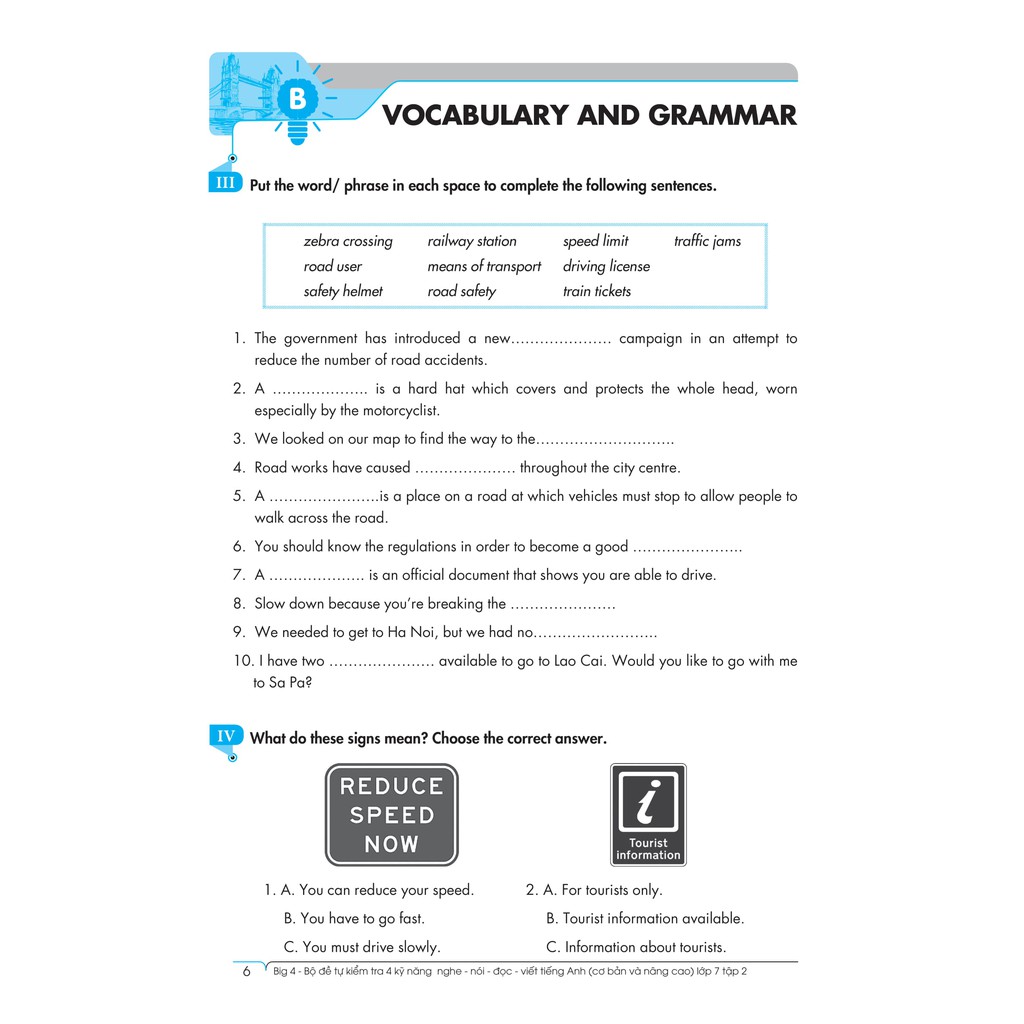 Sách - Big 4 bộ đề tự kiểm tra 4 kỹ năng Nghe - Nói - Đọc - Viết (Cơ bản và nâng cao) tiếng Anh lớp 7 tập 2