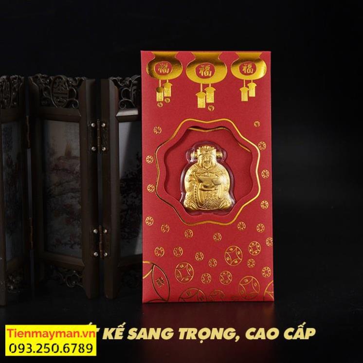 [Giá Sỉ] Bao Lì Xì Thần Tài , Bao lì xì Mạ Vàng 24K - Bao Lì Xì May Mắn Rước Tài Lộc -Shopgttk-