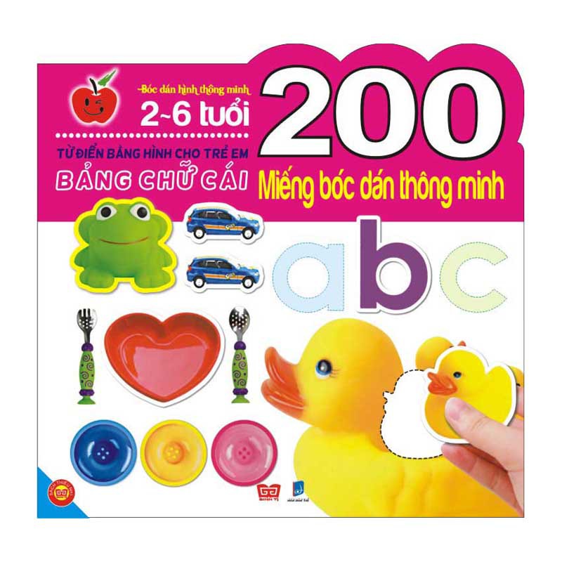 Sách - 200 Miếng bóc dán thông minh - Bảng chữ cái ( 2-6 tuổi