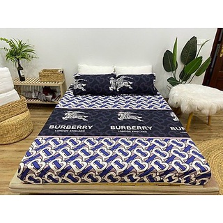 Bộ ga gối cotton mẫu brr xanh cotton sunnybeding set 3 món 1 ga và 2 vỏ gối nằm