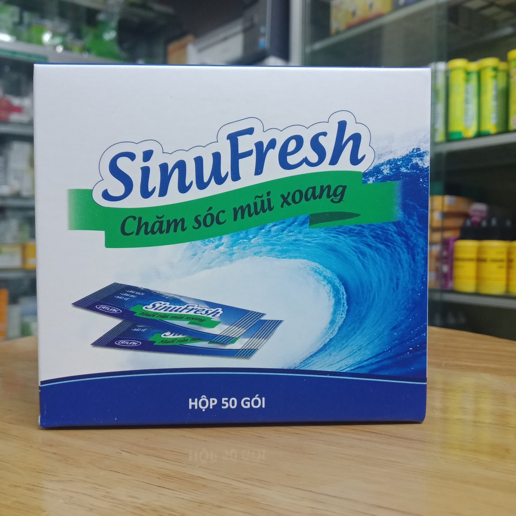 SINUFRESH CÁT LINH HỘP 50 GÓI MUỐI RỬA MŨI XOANG