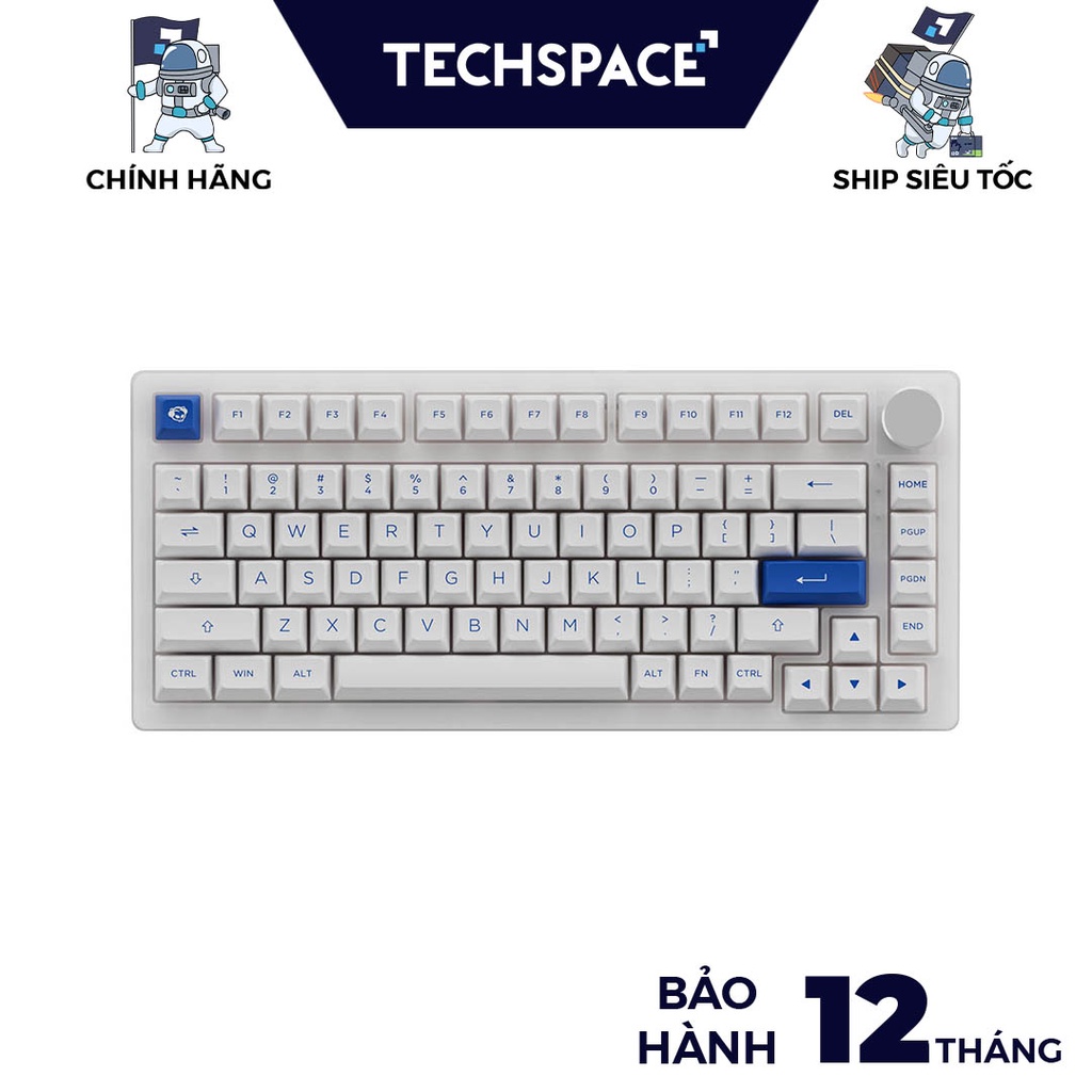 Bàn phím AKKO PC75B Plus Blue on White (Hàng chính hãng) -Bảo hành 12 tháng