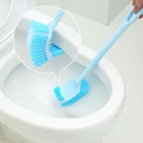 Chổi cọ toilet, nhà vệ sinh 2 đầu tặng kèm miếng dán treo tường