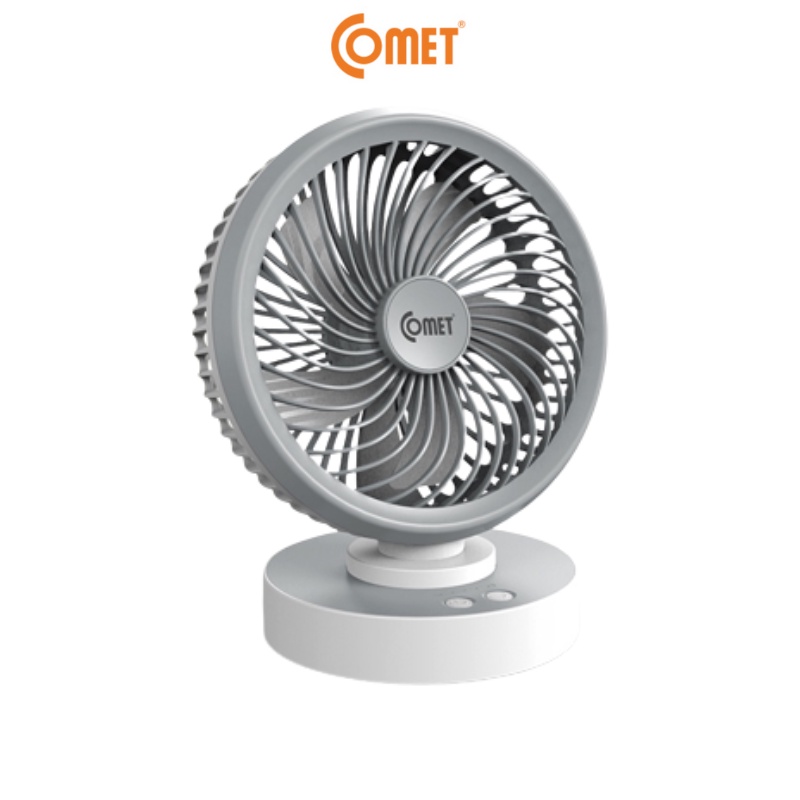 Quạt Sạc Tích Điện Để Bàn Đa Năng COMET CRF1506 7W, 4 Cấp Độ Gió, Xoay 90 Độ, Để Bàn Văn Phòng