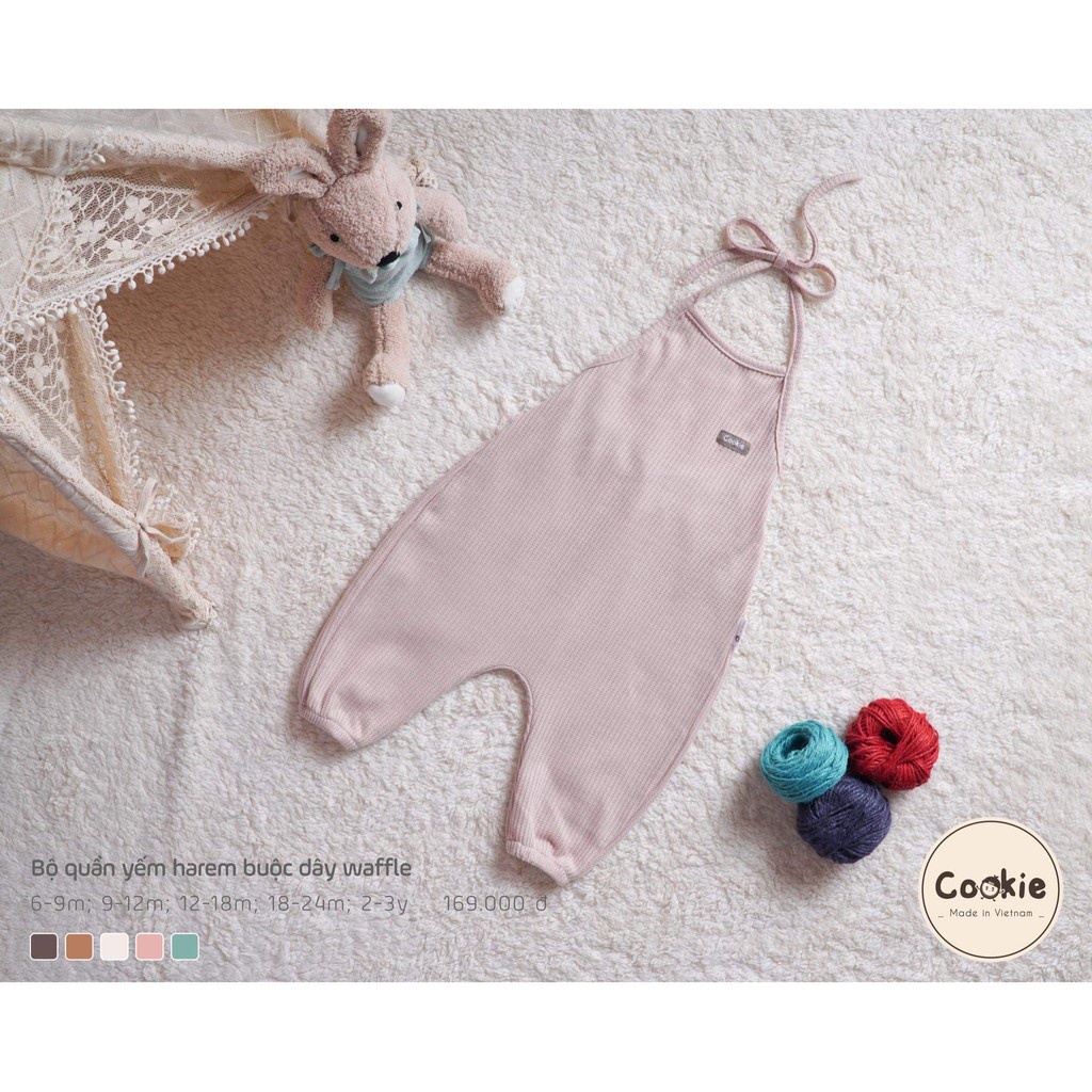 Quần yếm buộc dây Cookie siêu cute 6m - 3y