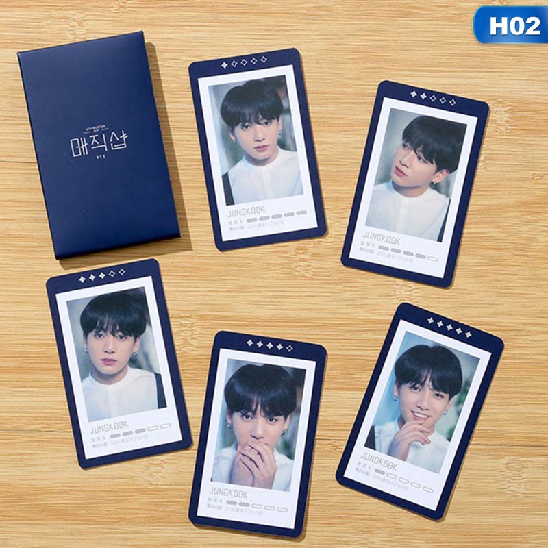 5PCS BTS 5TH MUSTER MAGIC SHOP Photocards Official Same Lomo Cards JK JJIMIN