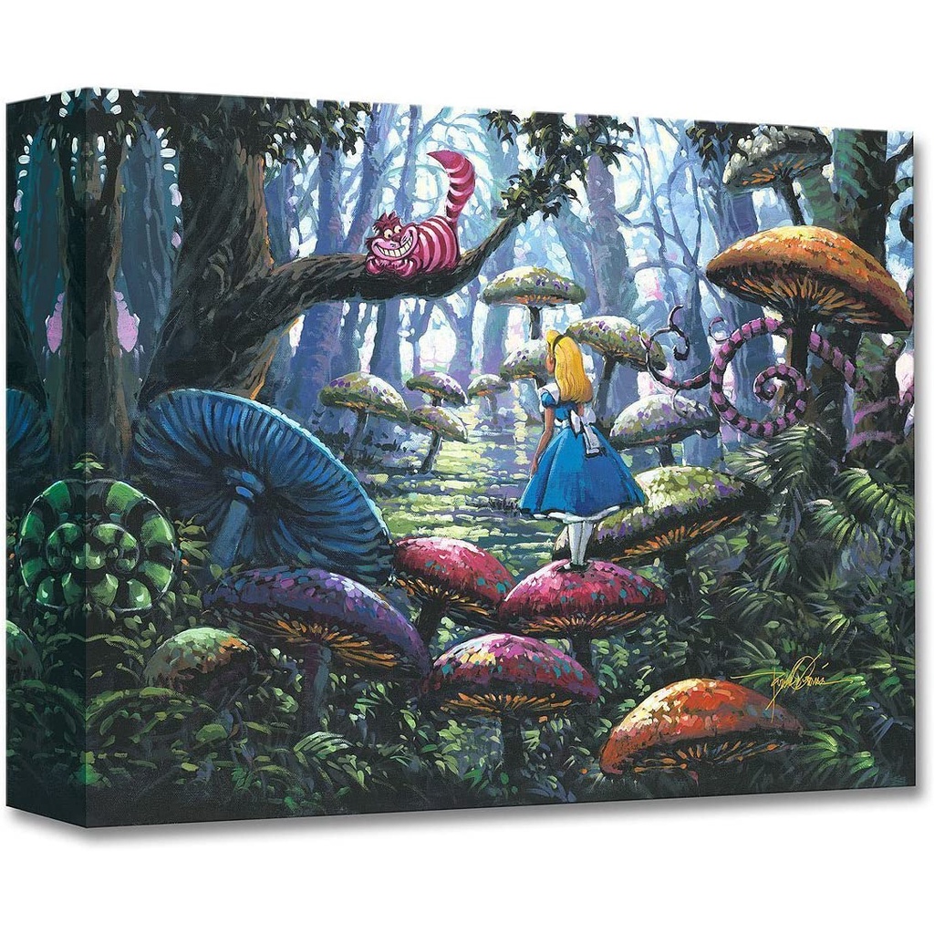 Disney Mỹ Thuật Nụ Cười Bạn Có Thể Tin Tưởng Được Rodel Gonzalez Bảo Vật Trên Vải Alice Ở Xứ Sở Thần Tiên Mèo Cheshire Inch inch Sinh Sản Phòng Tranh Bọc Giclée Trên Vải Treo Tường Nghệ Thuật