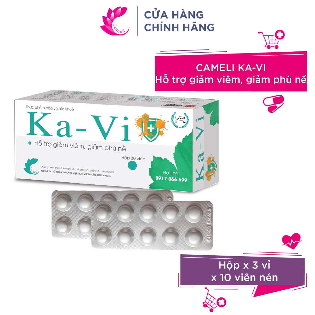Cameli KA-VI Hỗ trợ giảm viêm, giảm phù nề
