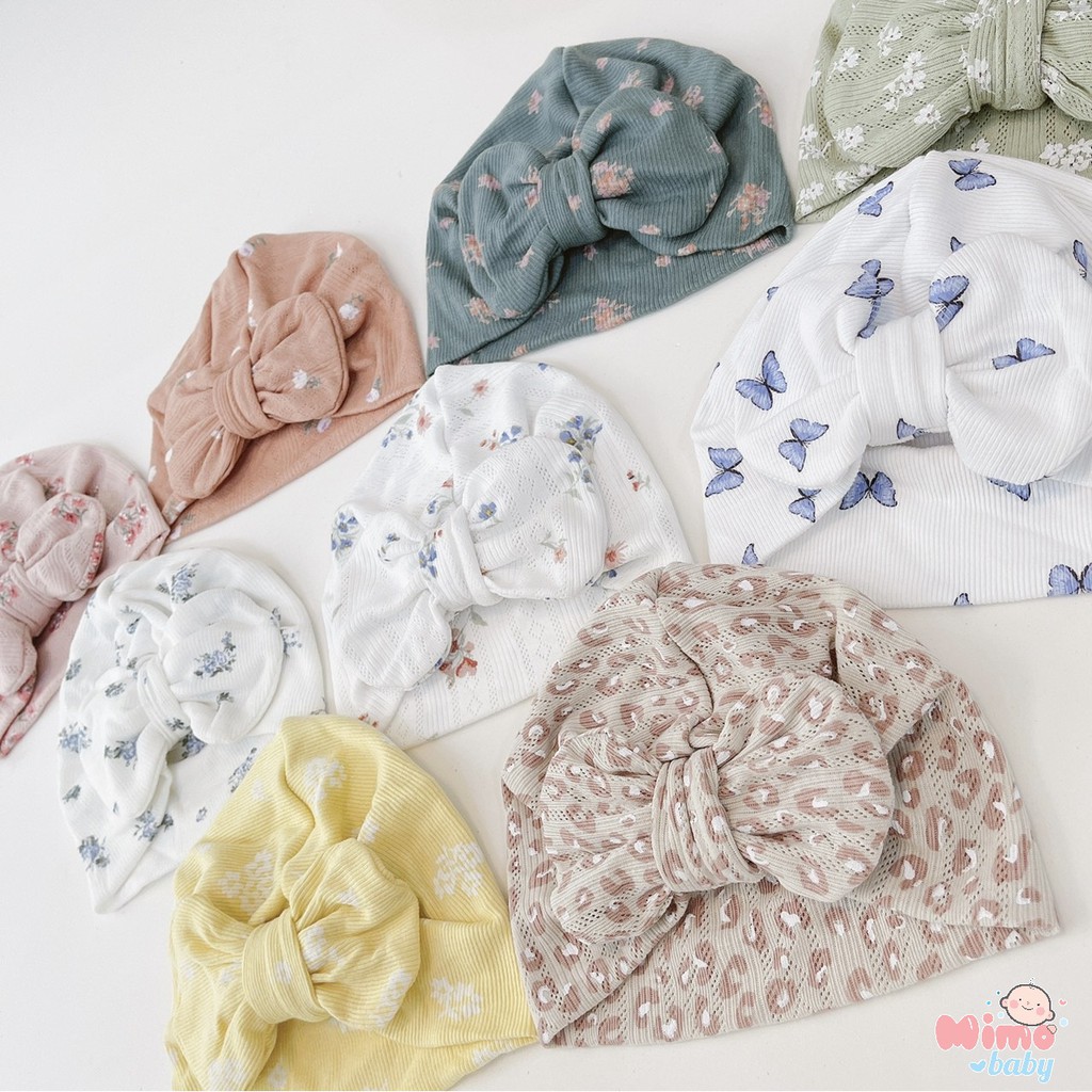 Mũ nón turban đáng yêu cho bé gái (5-10kg) Mimo Baby MTB15