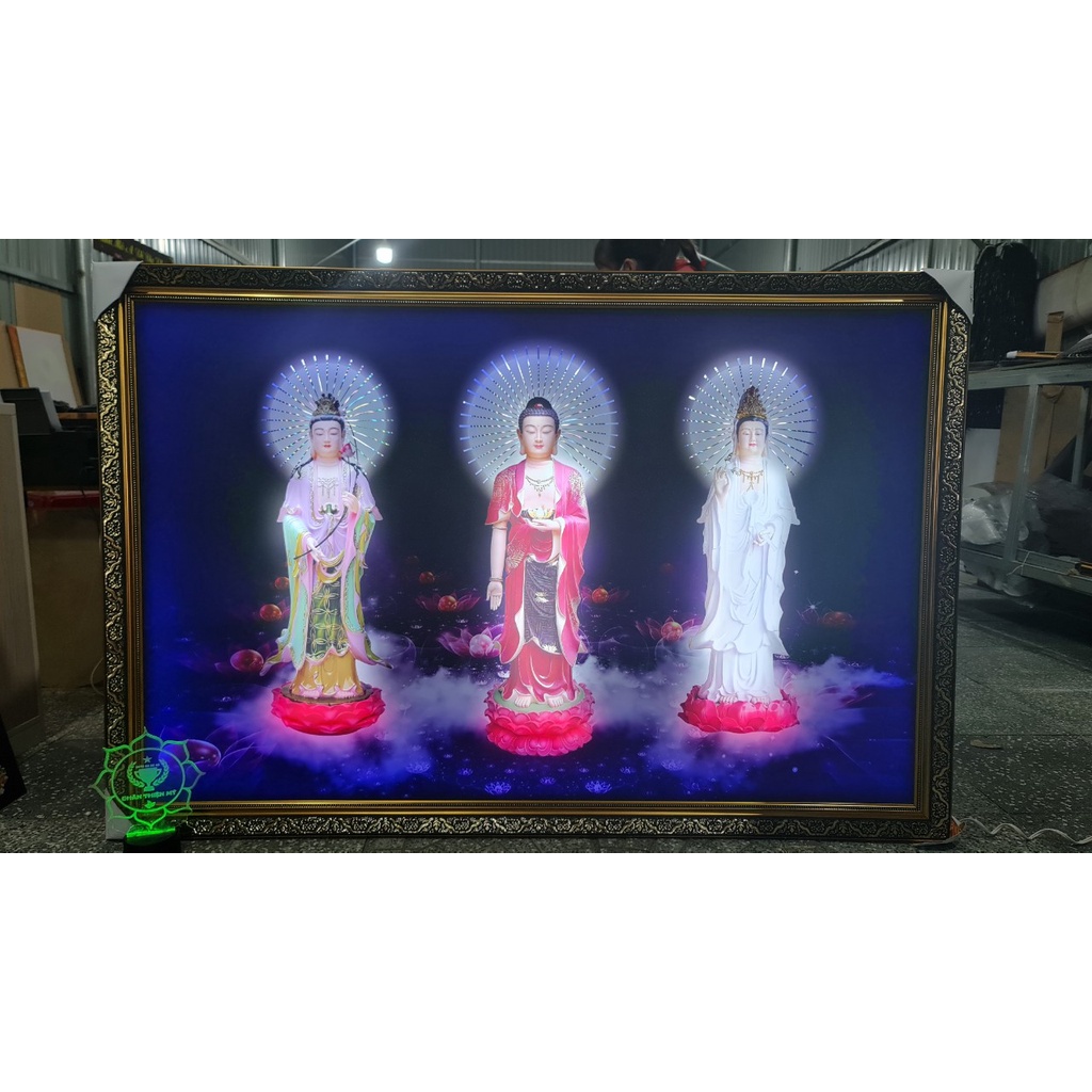 Tranh tam thế phật có điện MS 03