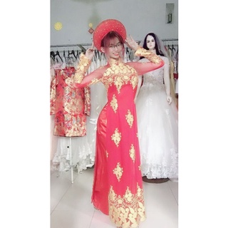 Bộ áo dài 4tà thêu size sm