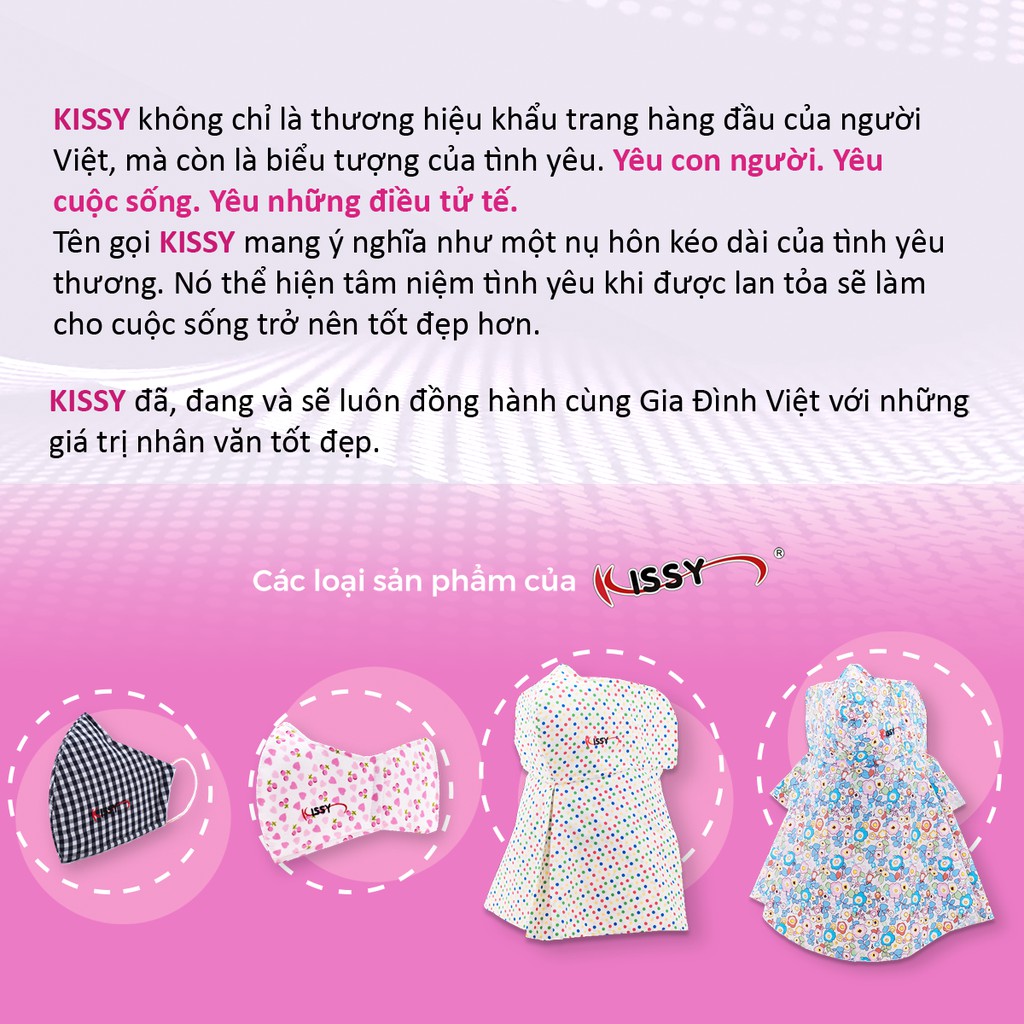 Khẩu Trang Kissy Người Lớn Họa Tiết Hoa To Bản Cho Nữ Size M, Giao Đúng Mẫu