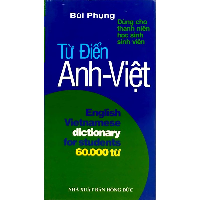 Sách - Từ Điển Anh Việt 60.000 Từ Dùng Cho Thanh Niên, Học Sinh, Sinh Viên - nguyetlinhbook