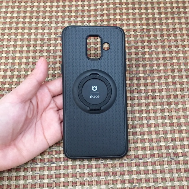 Ốp lưng kèm ring sam sung A6 (2018) Đen, dẻo, chống sốc