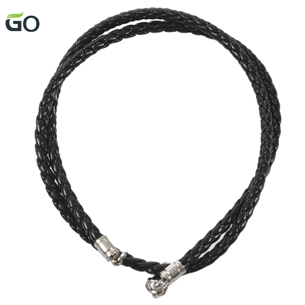 Vòng Cổ Da Bằng Thép Không Gỉ - 3mm Dành Cho Nam