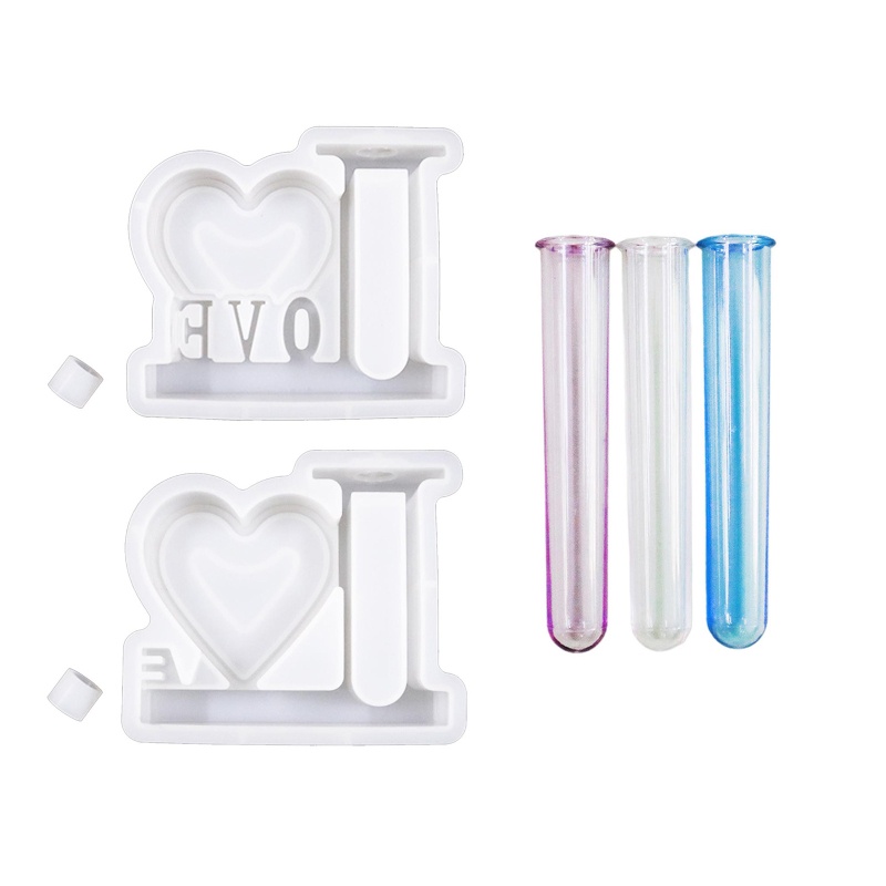 Khuôn Silicone Làm Chậu Cây Thủy Canh Hình Trái Tim Xinh Xắn