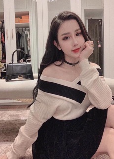 ÁO LEN CỔ TIM VIỀN HÀNG QC