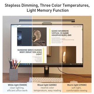 Đèn treo màn hình bảo vệ mắt Baseus i-work Series (USB Stepless Dimming Screen Hanging light)