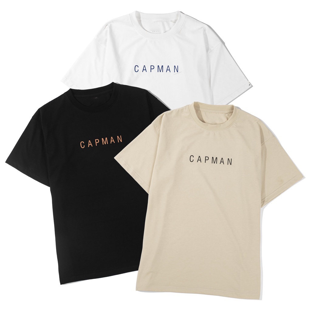 Áo thun unisex CAPMAN basic TEE phom rộng tay ngắn dành cho nam nữ