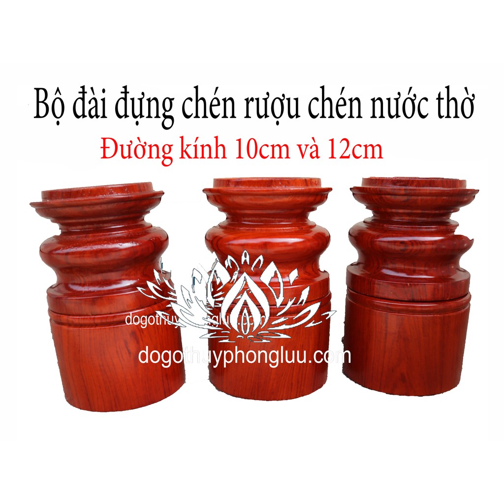 Khay đựng chén rượu chén nước,Bộ đài thờ gỗ gụ hương nguyên khối