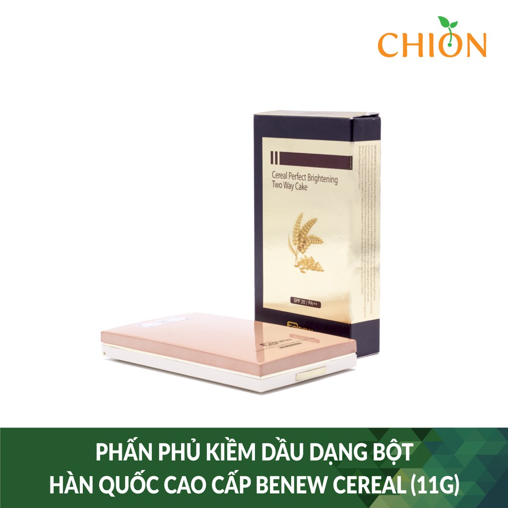 Phấn phủ kiềm dầu dạng bột Hàn Quốc cao cấp Benew Cereal (11g) – Hàng Chính Hãng