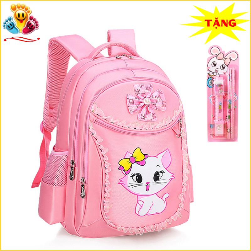 Balo đi học mèo hello kitty đáng yêu dành cho bé gái cấp 1 tiểu học TE11B