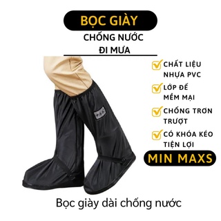 Bọc Giày Đi Mưa - Ủng Cổ Cao Đi Mưa Chống Thấm Nước Rất Tốt, Chống Trơn Trượt 6364 [MINMAXS]