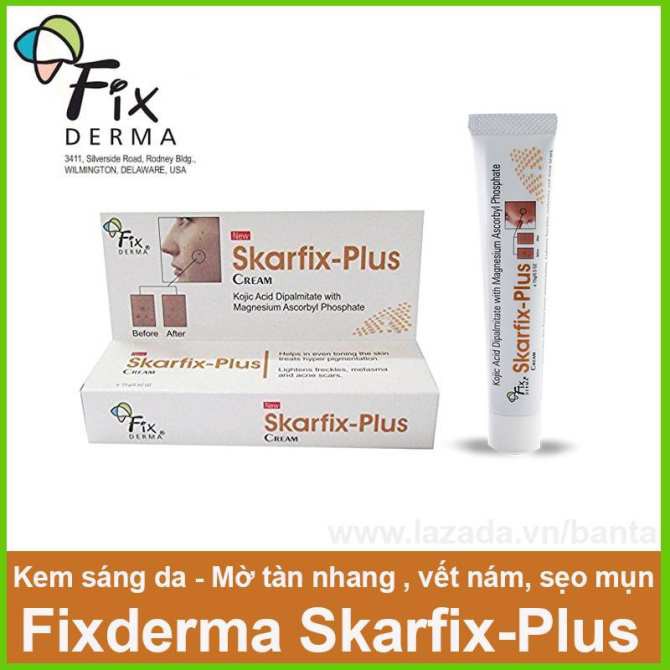 Kem sáng da, mờ tàn nhang, vết nám, sẹo mụn Fixderma Skarfix-Plus 15g