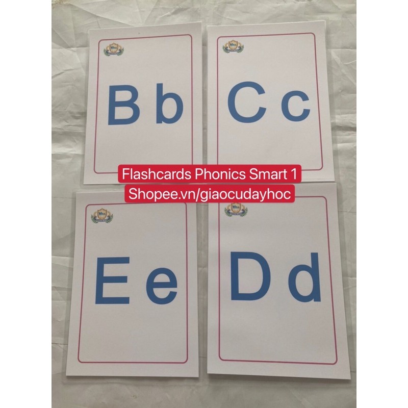 Flashcards Tiếng Anh Smart Phonics 1 -ép plastics  bền đẹp