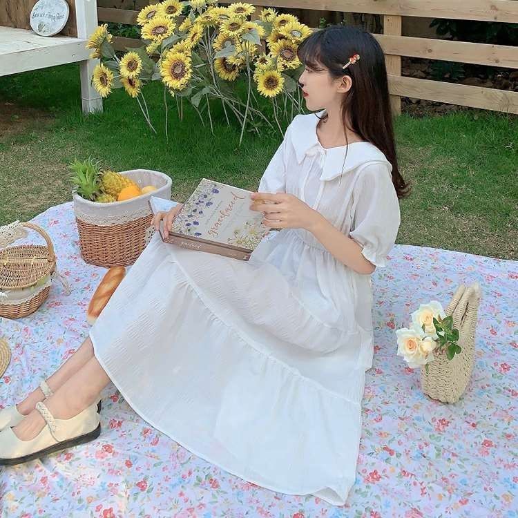 Đầm Dài Cổ Búp Bê Phong Cách Mới Jllyq-36