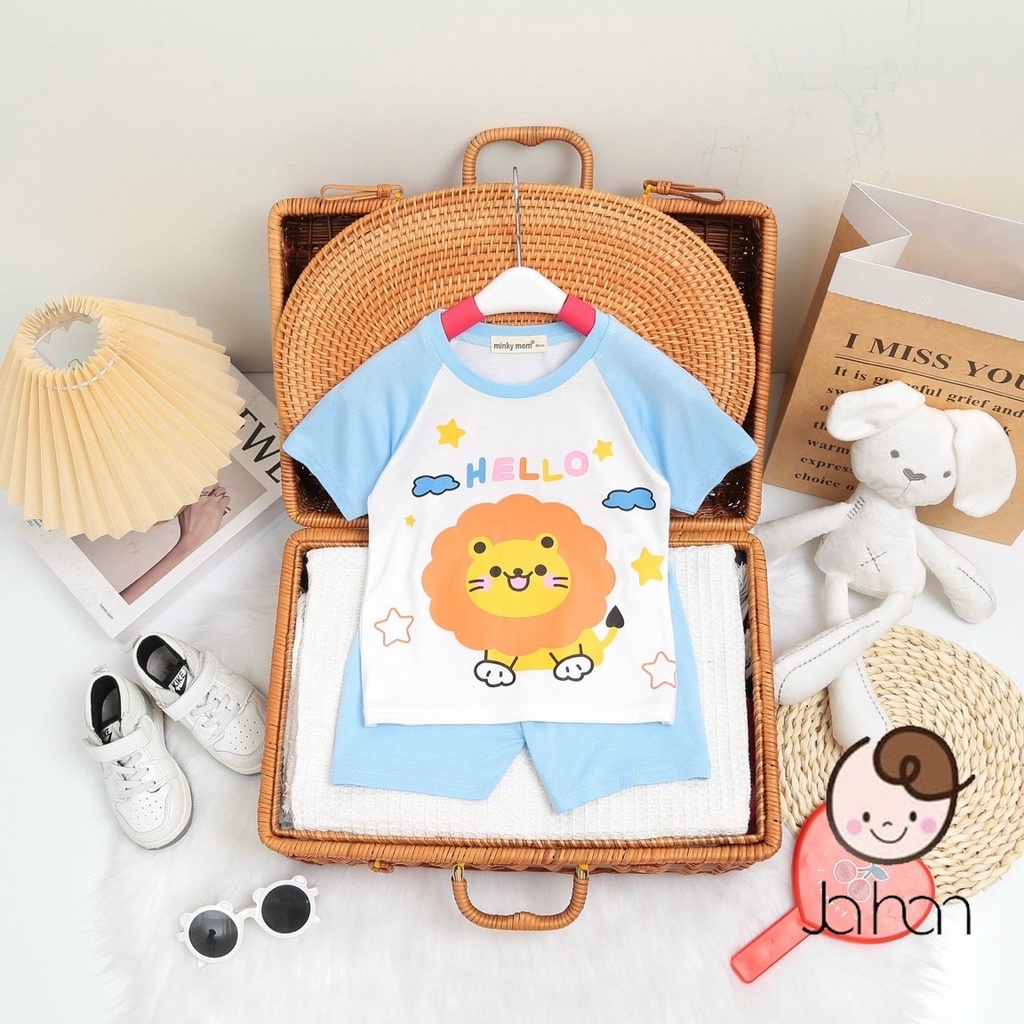 Đồ Bộ Cho Bé FREE SHIP Bộ Thun Lạnh Cộc Tay Minky Mom cho bé trai bé gái với họa tiết Hươu Xanh Mèo Hồng Ngộ Ngĩnh