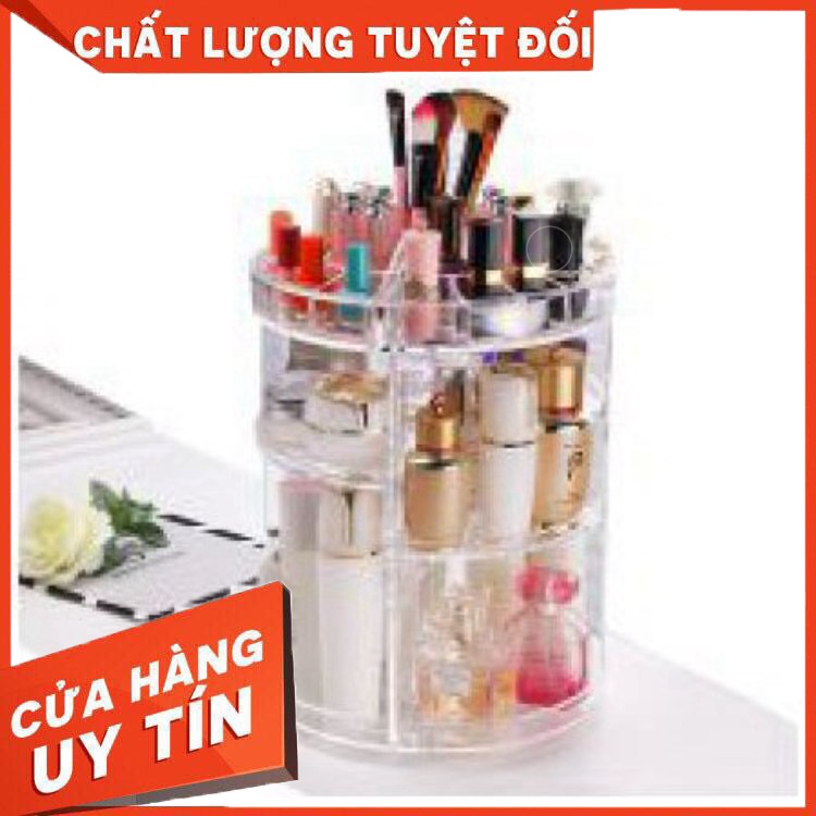 [HOT] KỆ ĐỨNG MỸ PHẨM MICA MINI TRỤ XOAY 360 ĐỘ NHIỀU KHAY (HÀNG CHUẨN GIÁ ĐẸP)