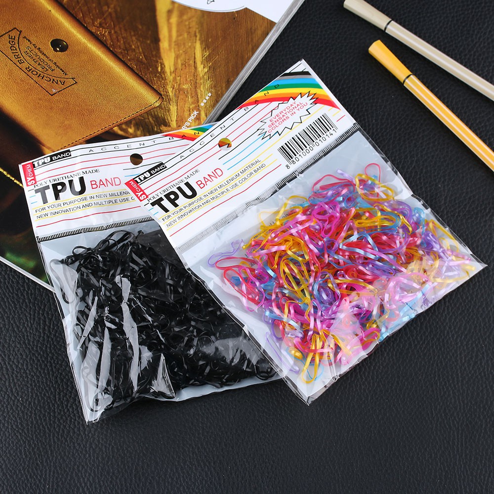 Túi đựng 300 dây thun cột tóc đuôi ngựa tiện dụng