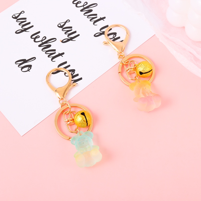Móc Khóa Gấu Vàng Và Chuông 5 Kiểu Dáng Thời Trang Dễ Thương Làm Quà Tặng Cho Cặp Đôi