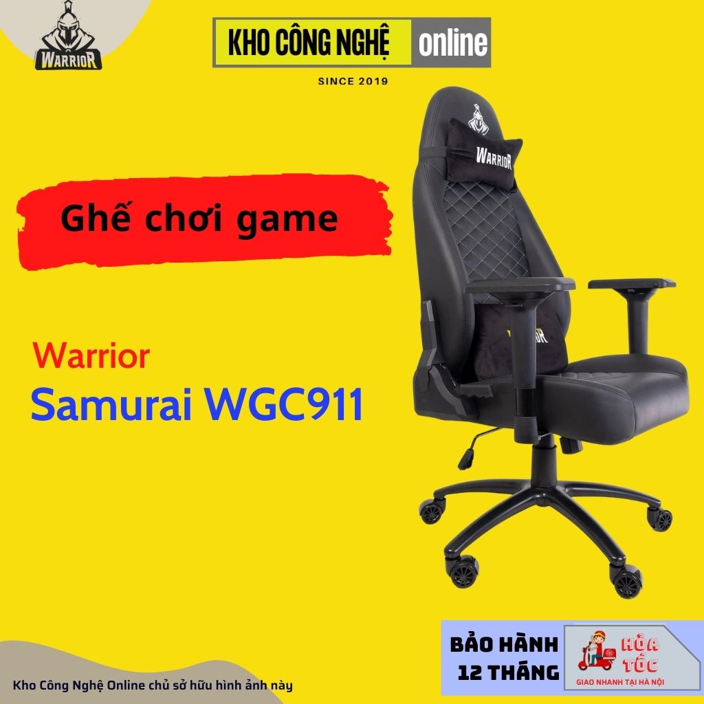 Ghế chơi game Warrior Samurai Series WGC911 (Hàng Chính Hãng)