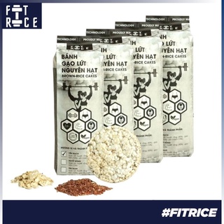Combo 4 gói Bánh Gạo Lứt Ăn Kiêng FitRice (mỗi gói 165g) - Tập Gym, Siêt cơ, Eat clean, Thực dưỡng