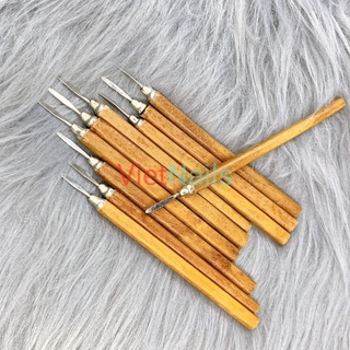 Bịch 05 Cây Lấy Khóe Móng Tay Móng Chân Cán Gỗ Siêu Bén