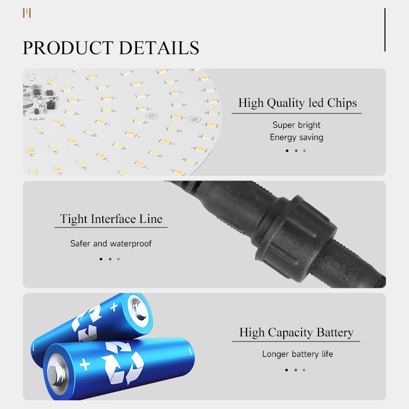 Đèn trần CHUANGYANG năng lượng mặt trời 60W 100W 200W 300W 500W IP65 nhiều màu sắc điều khiển từ xa tiện lợi